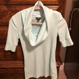 So cute!  Looks great with leggings or skinny jeans.  Beautiful aqua.